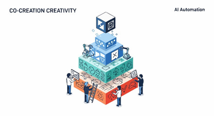 Co-creation and creativity through AI automation. © aninurkha