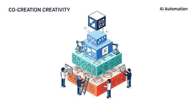 Co-creation and creativity through AI automation.
