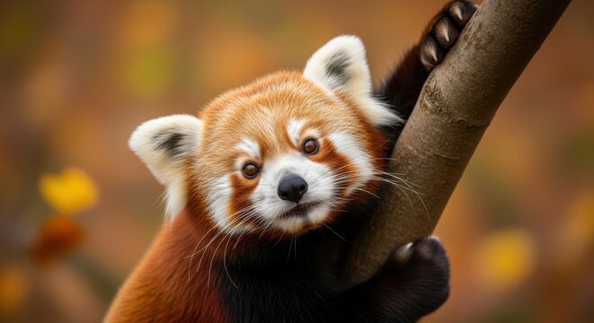 Charming red panda portrait explore the world of ailurus fulgens and its conservation status