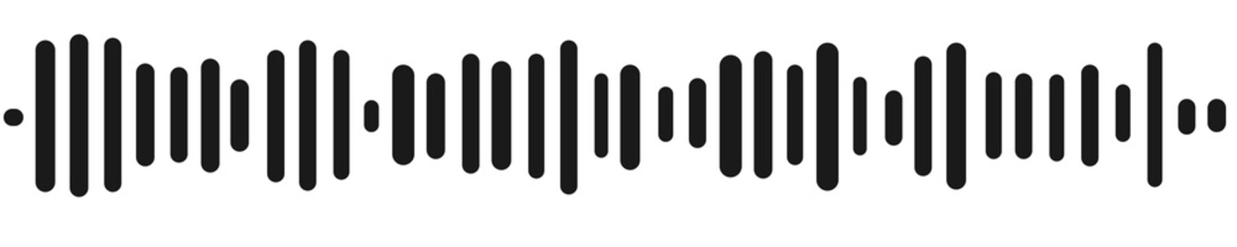 Black audio spectrum equalizer waveform bars music signal png transparent background
