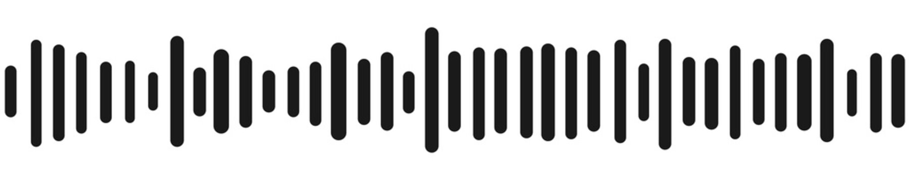 Abstract audio sound wave bars equalizer waveform black design png transparent background
