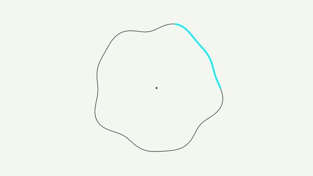 Cyan Wave Distorting Shape Animation for Use as an Abstract Background