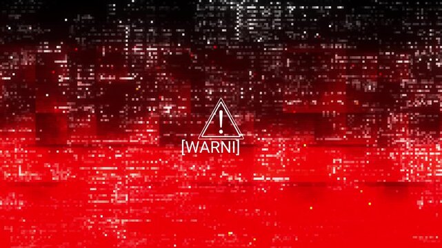 Cyber attack and security breach warning alert message Virus code software hack Hacking attack in Progress. Hacked Alert Message protection, cyber safety and internet security. Privacy in cyber space