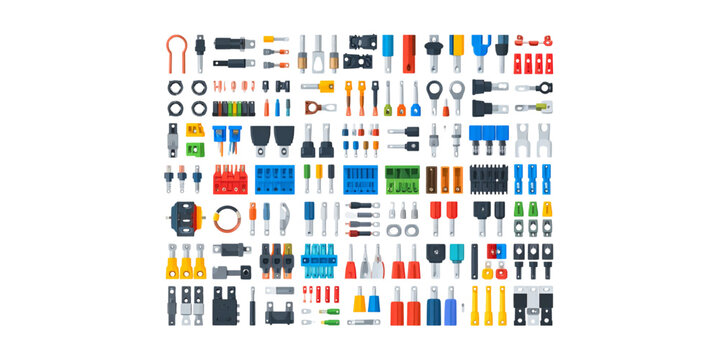 Colorful collection of diverse country flags arranged in a grid pattern Vector