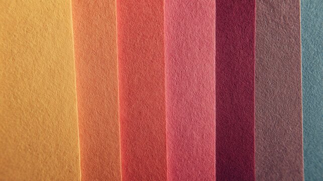Harmonious Hues: A spectrum of warm colors in a paper art creation, evokes a sense of creative inspiration. 