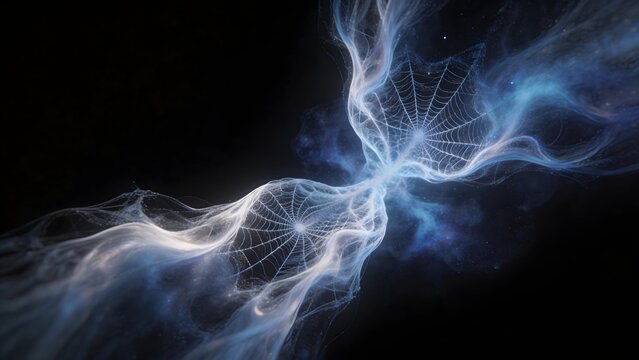 Abstract weblike structures in space