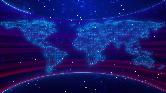 Spinning globe of the Earth planet Artificial intelligence AI machine deep learning data mining, security internet privacy hacker online internet financial technology virtual networks machine learning