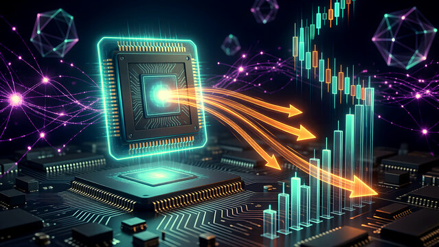 AI Trading Quant Agent Market Cascade for Capital Markets Fortune 500 Investor Presentation Hero