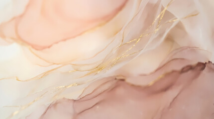 Fototapeta premium A beautiful abstract artwork with gold and pink hues