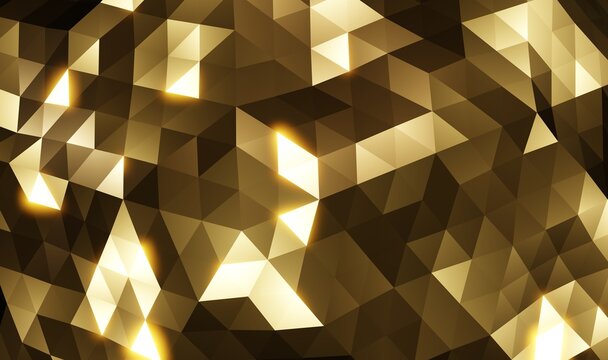 Elegant Golden Mosaic Square Tile Abstract Background
