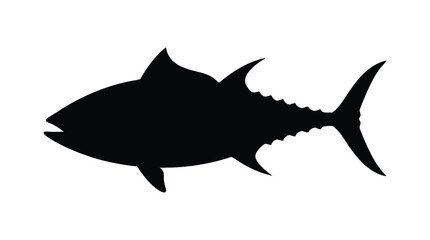 Fototapeta premium Silhouette of a tuna fish, a large predatory saltwater fish