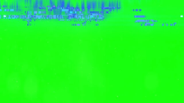 Abstract digital glitching information stream motion footage with blue particles