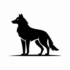 Fototapeta premium Stylized Black Wolf Silhouette Logo