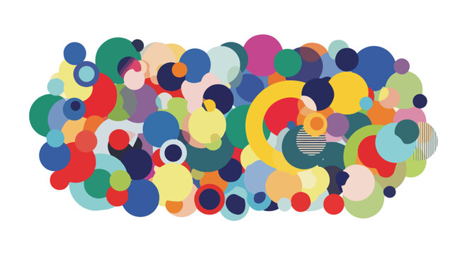A colorful abstract composition of overlapping circles (1)