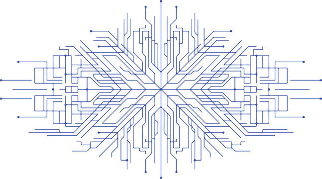 Circuit Blue digital motherboard pattern on white background - technology, network, electronic, hardware