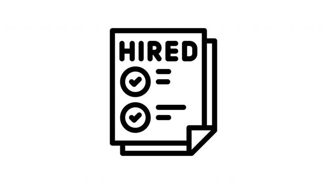 hired minimalist stroke animation