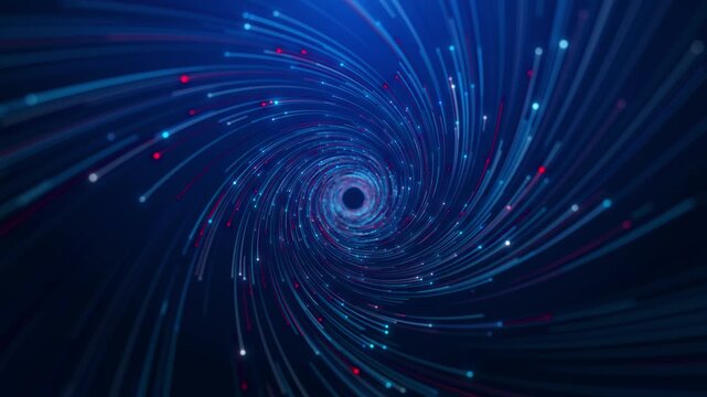 Light lines particles light background, Abstract line digital transfers particle light. Technology digital wave concept. abstract motion wave blue dots glowing defocused. stream. Digital data flow