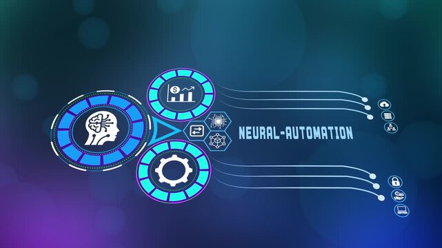  Artificial neural automation system with robotic brain interface and synchronized industrial gears for smart manufacturing and AI.