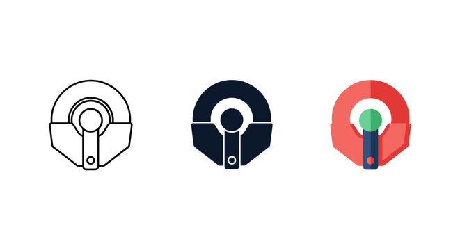 3D key and lock icons set with security and access concepts in flat design