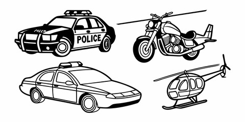 a police car and two police helicopters Vector ©  MST RABEYA  BEGUM