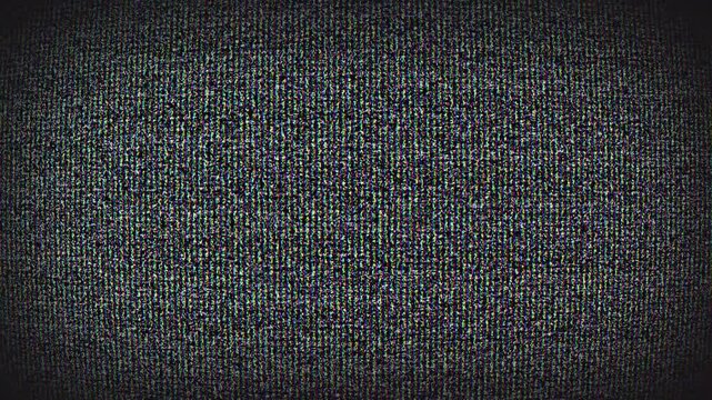 CRT TV Static Noise Glitch Transition Turn On Off Animation Black Background Analog Signal Interference Effect 4K Video