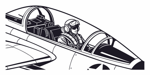 pilot in a fighter jet cockpit Vector ©  MST RABEYA  BEGUM