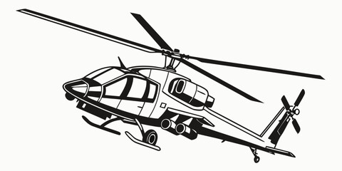 a black and white drawing of a helicopter Vector ©  MST RABEYA  BEGUM
