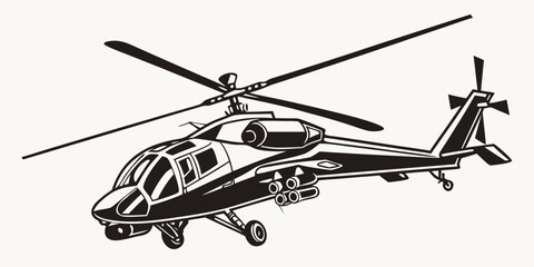 a black and white helicopter with a large rotor Vector ©  MST RABEYA  BEGUM