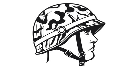 a military helmet with a camouflage pattern Vector ©  MST RABEYA  BEGUM