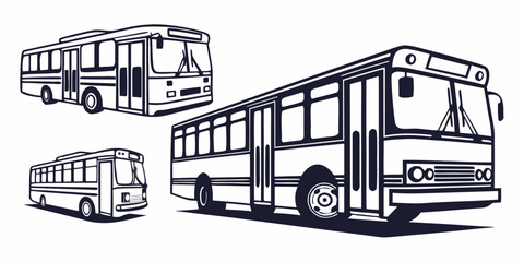 a large bus with side and back views Vector ©  MST RABEYA  BEGUM