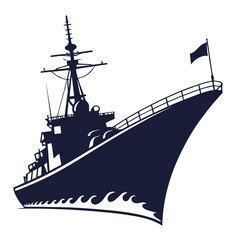 a large navy ship with a flag on the right Vector ©  MST RABEYA  BEGUM