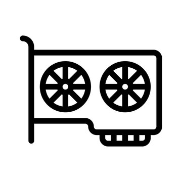 graphicscard line icon