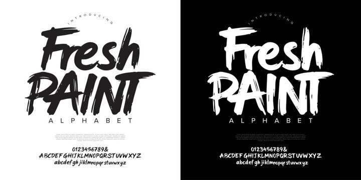 Fresh Paint casual script brush font display typeface for creative artistic brand and modern lifestyle apparel