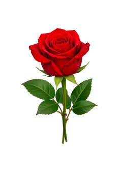 red rose isolated on white