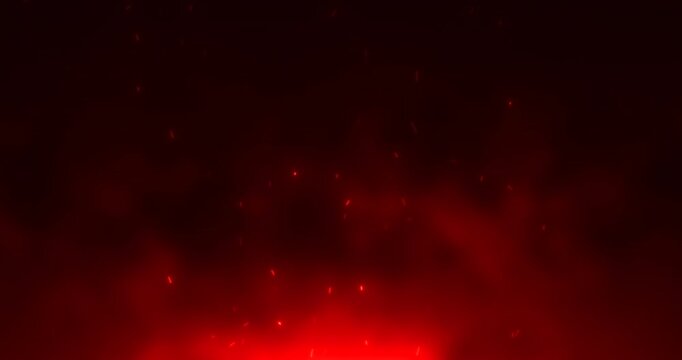 Abstract streams of hot air and smoke smoothly rise above the blazing flames, creating the effect of living warmth. Soft flashes of fire dynamically replace each other, forming a mesmerizing and deep 
