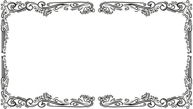 Ornate Decorative Border Frame Design.
