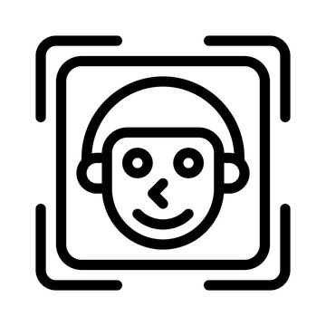 faceid line icon
