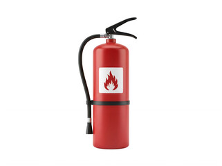 Obraz premium Red fire extinguisher isolated on transparent background