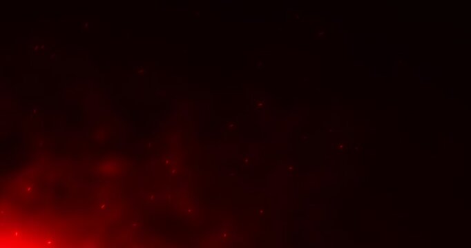 Abstract streams of hot air and smoke smoothly rise above the blazing flames, creating the effect of living warmth. Soft flashes of fire dynamically replace each other, forming a mesmerizing and deep 