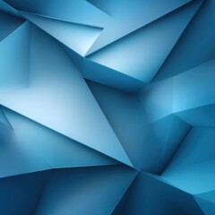 Fototapeta premium Geometric Blue Abstraction: A captivating abstract design composed of overlapping geometric shapes in varying shades of cool blue. The artwork creates a sense of depth and modern elegance. 