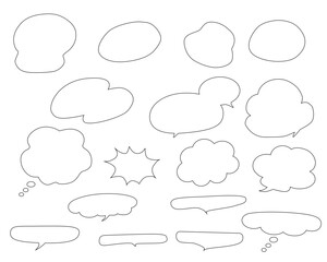 Fototapeta premium Simple Speech Bubble Set