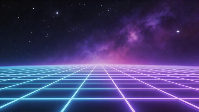 Neon grid in cosmic space