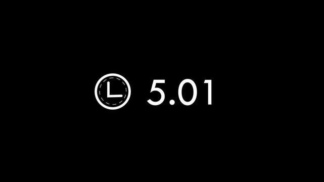 30 seconds count up timer with clock 