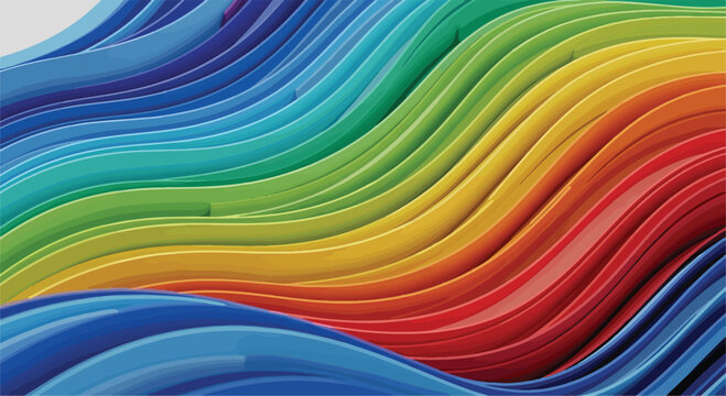 A colorful abstract image with wavy, layered lines