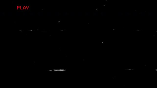 Old Analog VHS Videotape play screen overlay on Alpha channel, overlay footage, vintage film, recorder overlay. 4K video