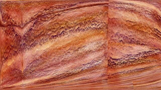 ​Abstract red sandstone texture background with vivid orange and brown mineral layers