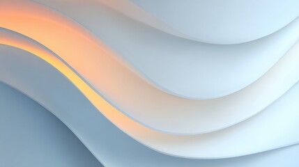 Obraz premium Abstract Paper Wave: A mesmerizing display of layered paper cutouts, creating a sense of depth and fluidity with soft shadows and subtle color gradients.