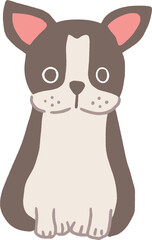 Obraz premium ボストンテリアのかわいいベクターイラスト