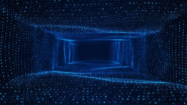 Futuristic HUD interface blue digital elements, grid layout, technical code Blue background, virtual tech Power of Artificial Intelligence Data Network, Virtual Reality, Quantum Computing data flow