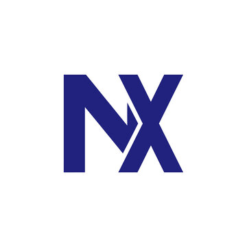 Modern Minimalist NX or XN Letter Logo Design